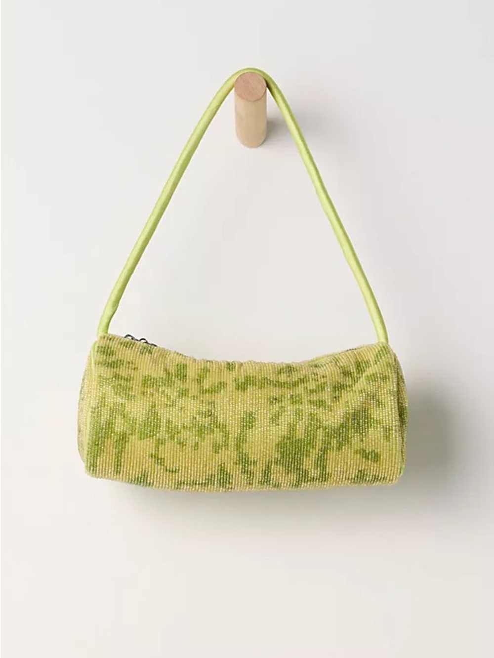 Free People Stunning Beaded Light Green Shoulder Bag NWT